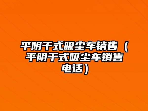 平陰干式吸塵車銷售（平陰干式吸塵車銷售電話）