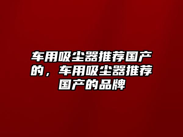 車用吸塵器推薦國產的，車用吸塵器推薦國產的品牌