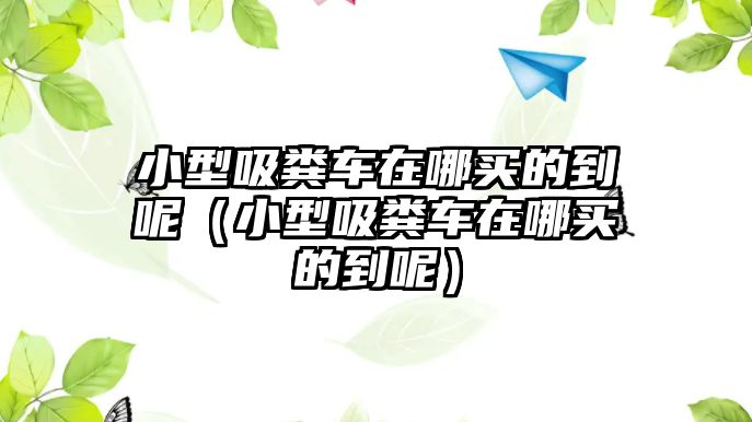 小型吸糞車在哪買的到呢（小型吸糞車在哪買的到呢）