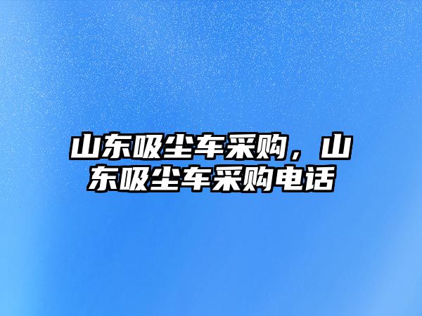 山東吸塵車采購，山東吸塵車采購電話