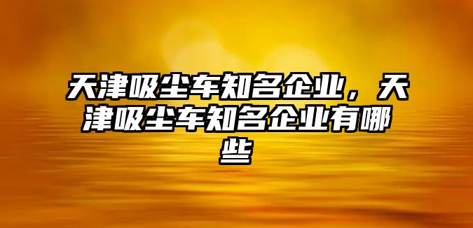 天津吸塵車知名企業，天津吸塵車知名企業有哪些