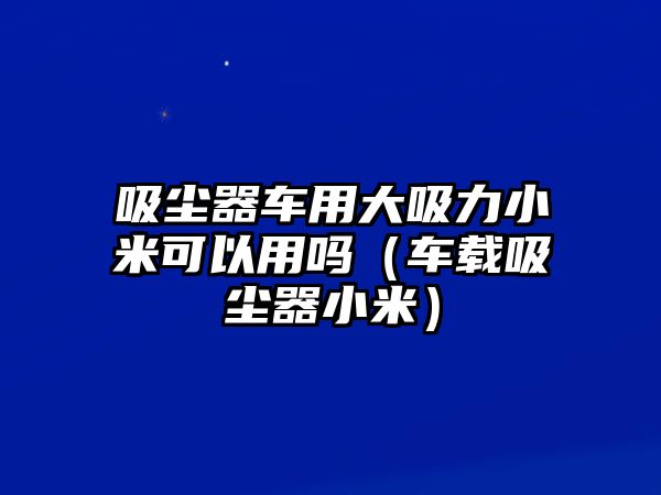 吸塵器車用大吸力小米可以用嗎（車載吸塵器小米）