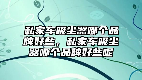 私家車吸塵器哪個品牌好些，私家車吸塵器哪個品牌好些呢