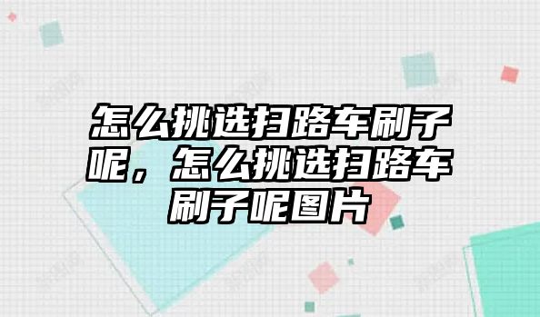 怎么挑選掃路車刷子呢，怎么挑選掃路車刷子呢圖片