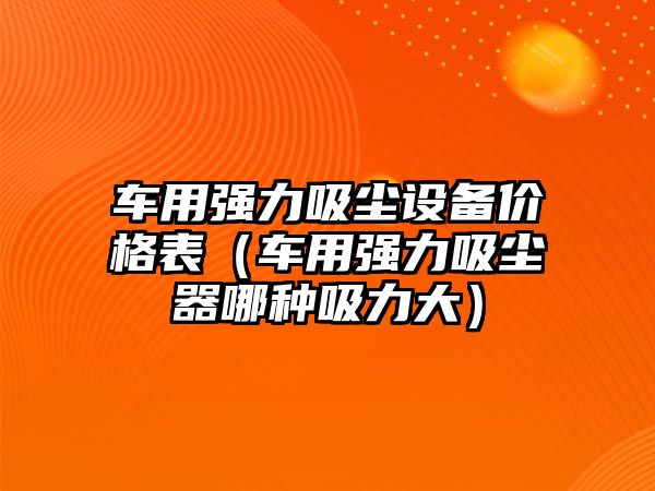 車用強力吸塵設備價格表（車用強力吸塵器哪種吸力大）