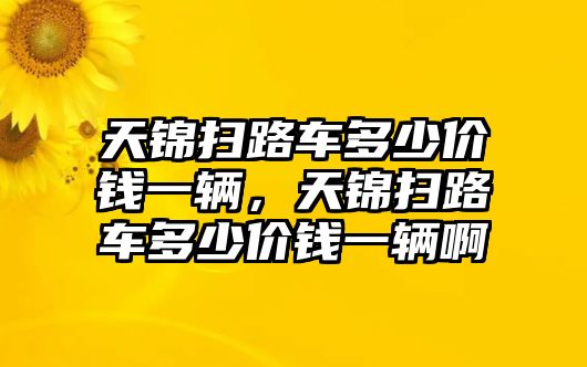 天錦掃路車多少價(jià)錢一輛，天錦掃路車多少價(jià)錢一輛啊