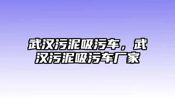 武漢污泥吸污車，武漢污泥吸污車廠家