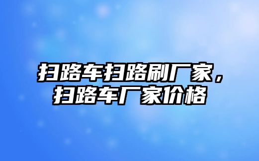 掃路車掃路刷廠家，掃路車廠家價格