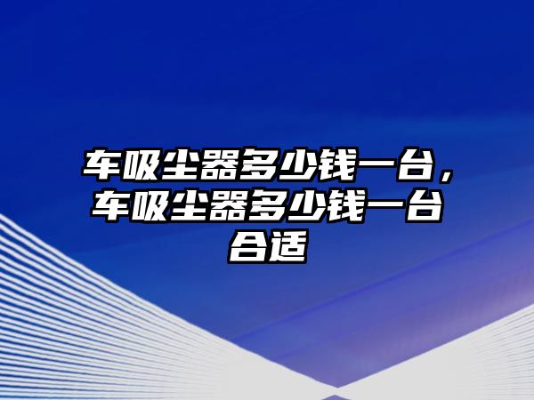 車吸塵器多少錢一臺，車吸塵器多少錢一臺合適