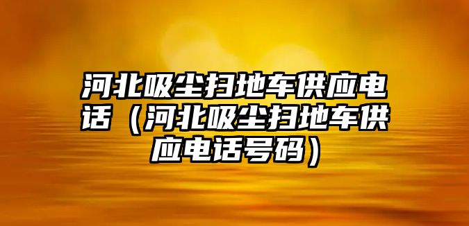 河北吸塵掃地車供應(yīng)電話（河北吸塵掃地車供應(yīng)電話號碼）