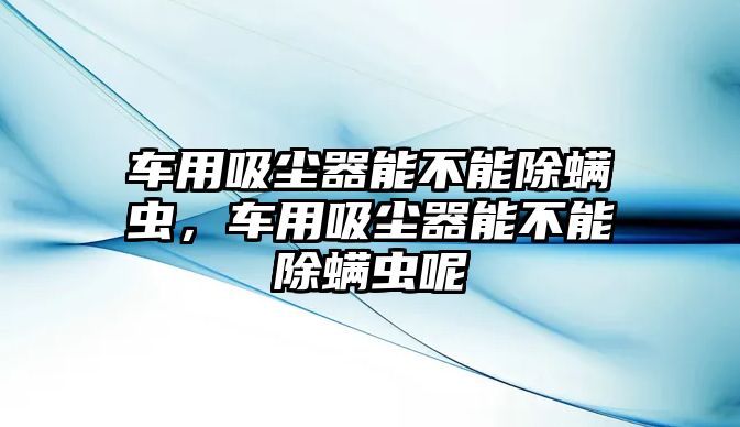 車用吸塵器能不能除螨蟲，車用吸塵器能不能除螨蟲呢