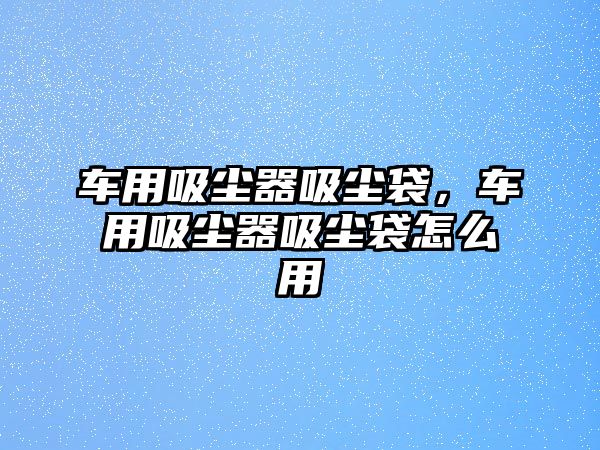 車用吸塵器吸塵袋，車用吸塵器吸塵袋怎么用