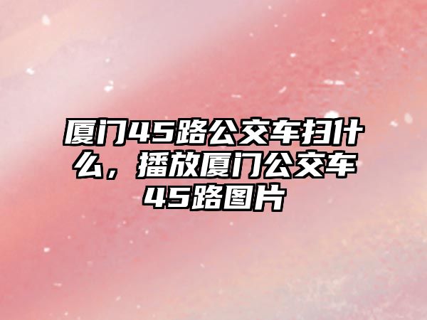 廈門45路公交車掃什么，播放廈門公交車45路圖片