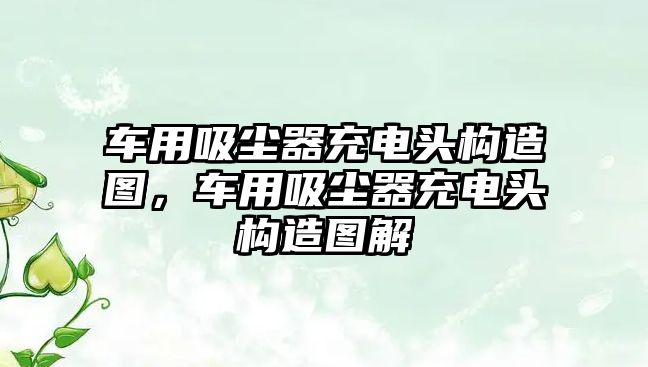 車用吸塵器充電頭構造圖，車用吸塵器充電頭構造圖解