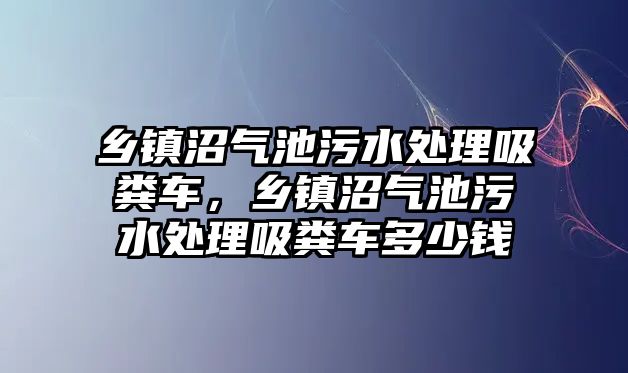 鄉鎮沼氣池污水處理吸糞車，鄉鎮沼氣池污水處理吸糞車多少錢