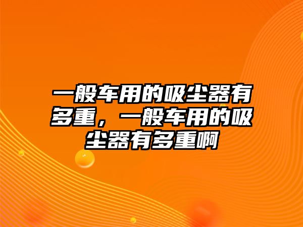 一般車用的吸塵器有多重，一般車用的吸塵器有多重啊