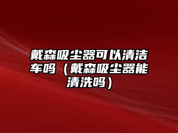 戴森吸塵器可以清潔車嗎（戴森吸塵器能清洗嗎）