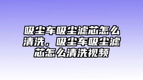 吸塵車吸塵濾芯怎么清洗，吸塵車吸塵濾芯怎么清洗視頻