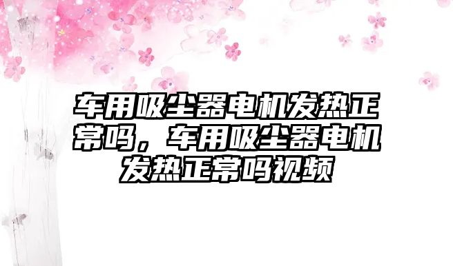 車用吸塵器電機發熱正常嗎，車用吸塵器電機發熱正常嗎視頻