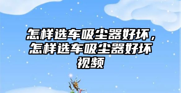 怎樣選車吸塵器好壞，怎樣選車吸塵器好壞視頻