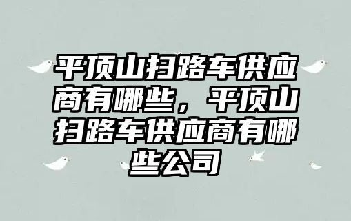 平頂山掃路車供應商有哪些，平頂山掃路車供應商有哪些公司