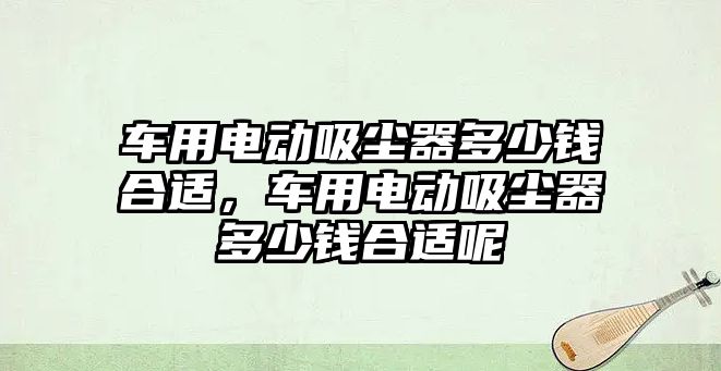 車用電動吸塵器多少錢合適，車用電動吸塵器多少錢合適呢