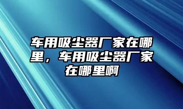 車用吸塵器廠家在哪里，車用吸塵器廠家在哪里啊