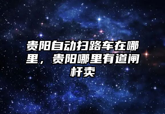 貴陽自動掃路車在哪里，貴陽哪里有道閘桿賣