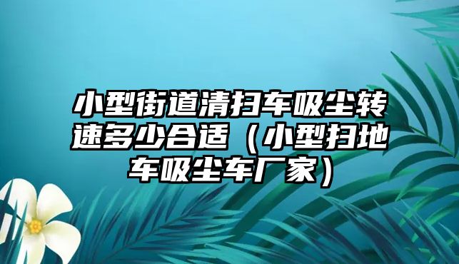 小型街道清掃車吸塵轉速多少合適（小型掃地車吸塵車廠家）