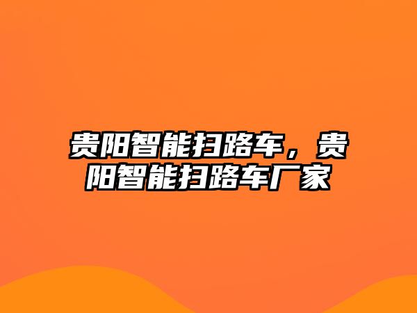 貴陽智能掃路車，貴陽智能掃路車廠家