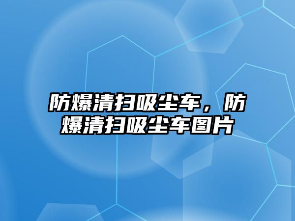 防爆清掃吸塵車，防爆清掃吸塵車圖片