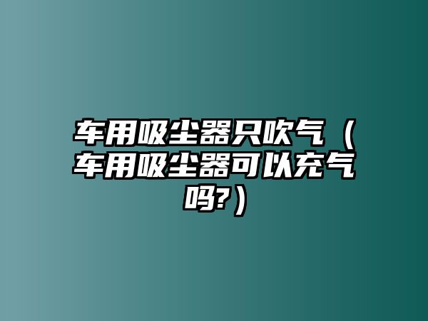 車用吸塵器只吹氣（車用吸塵器可以充氣嗎?）