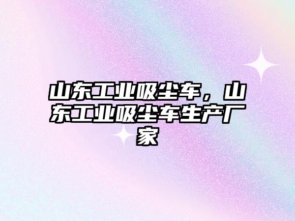 山東工業吸塵車，山東工業吸塵車生產廠家