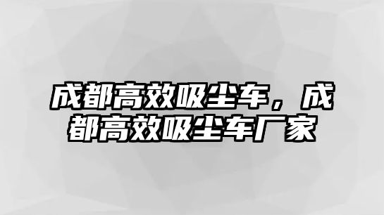 成都高效吸塵車，成都高效吸塵車廠家