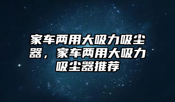 家車兩用大吸力吸塵器，家車兩用大吸力吸塵器推薦