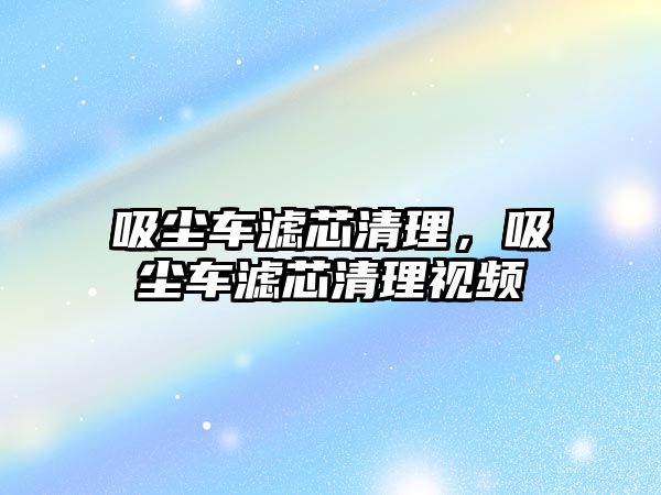 吸塵車濾芯清理，吸塵車濾芯清理視頻