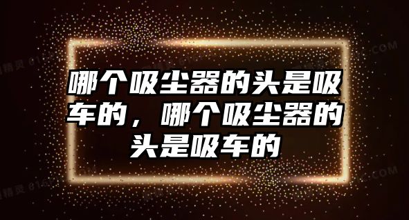 哪個吸塵器的頭是吸車的，哪個吸塵器的頭是吸車的