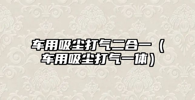 車用吸塵打氣二合一（車用吸塵打氣一體）