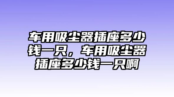 車用吸塵器插座多少錢一只，車用吸塵器插座多少錢一只啊