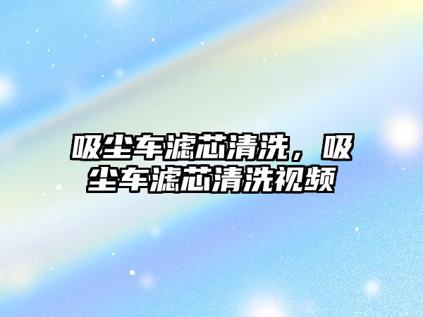 吸塵車濾芯清洗，吸塵車濾芯清洗視頻