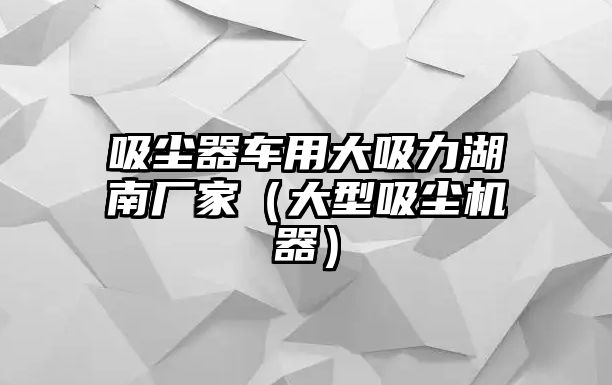 吸塵器車用大吸力湖南廠家（大型吸塵機器）