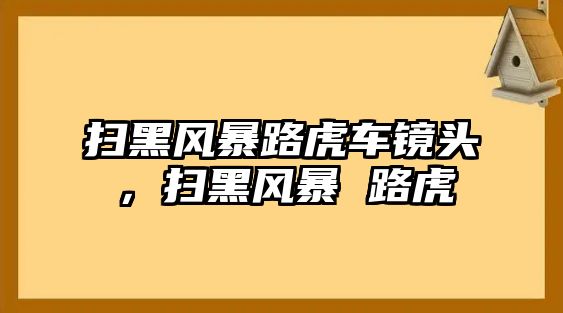 掃黑風暴路虎車鏡頭，掃黑風暴 路虎