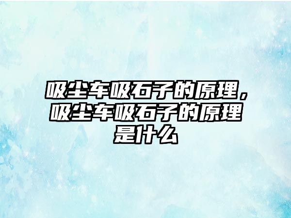 吸塵車吸石子的原理，吸塵車吸石子的原理是什么