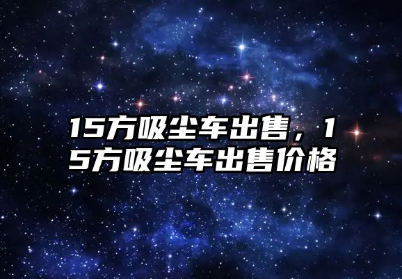 15方吸塵車出售，15方吸塵車出售價格