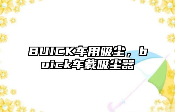 BUICK車用吸塵，buick車載吸塵器