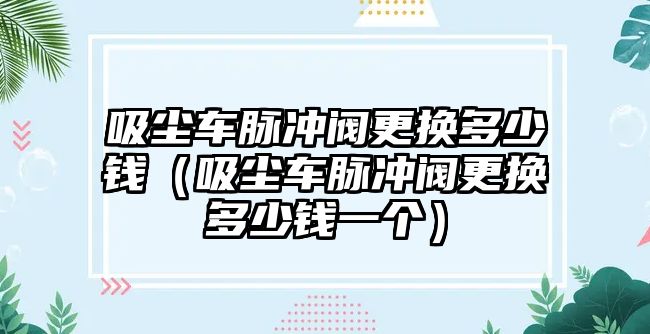 吸塵車脈沖閥更換多少錢（吸塵車脈沖閥更換多少錢一個(gè)）