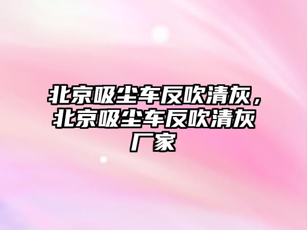 北京吸塵車反吹清灰，北京吸塵車反吹清灰廠家