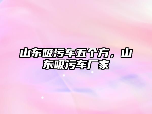 山東吸污車五個方，山東吸污車廠家