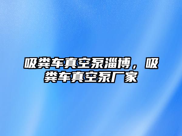 吸糞車真空泵淄博，吸糞車真空泵廠家