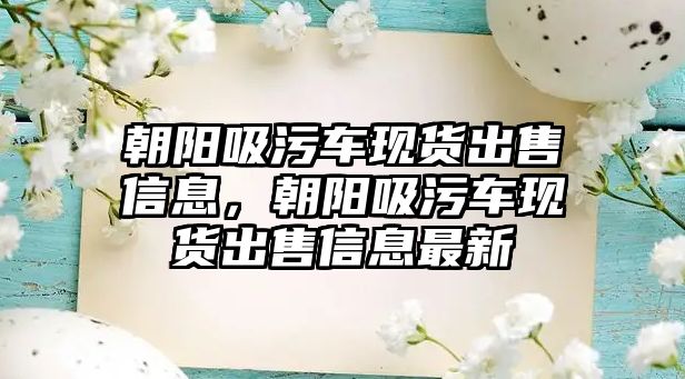 朝陽吸污車現貨出售信息，朝陽吸污車現貨出售信息最新